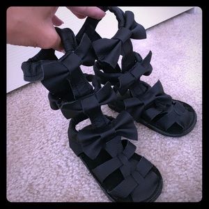 Leather gladiator shoes kids toddler size 6T